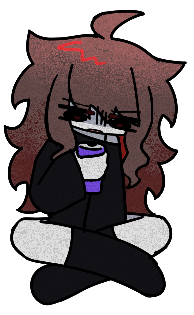 me sitting on the floor holding an energy drink looking exhausted